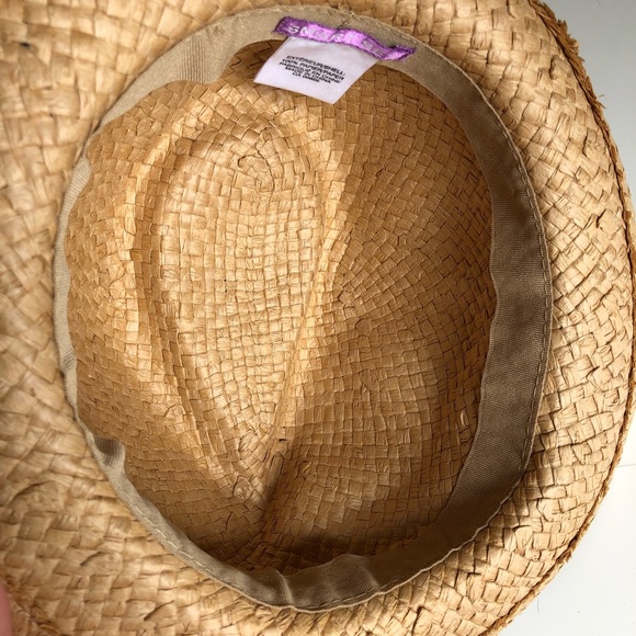 3/$30💚Smart Set tan paper straw fedora hat womens - Picture 8 of 9